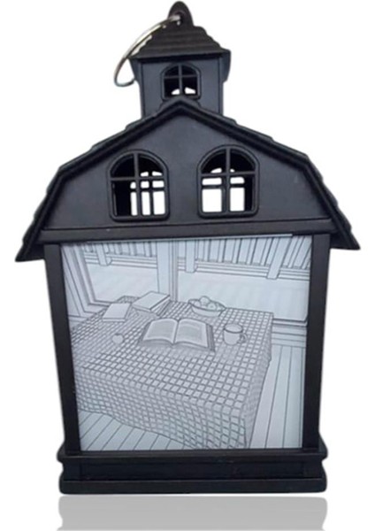 Oda Manzaralı Dekoratif Işıklı LED Gece Lambası Siyah fiyatları