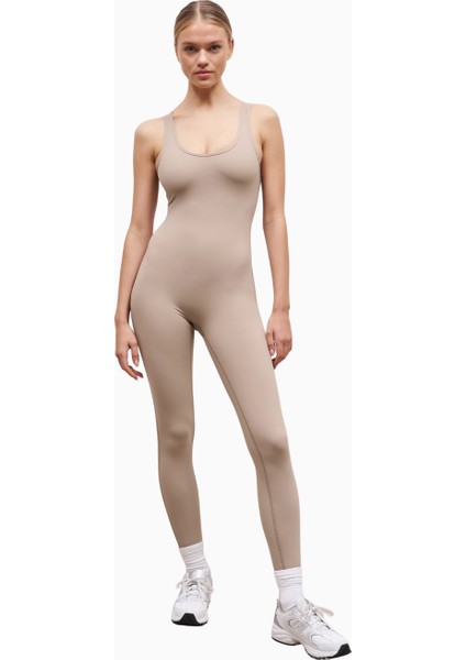 Base Sculpting Tank Unitard Şekillendirici Tek Parça Atletik Kadın Tulum