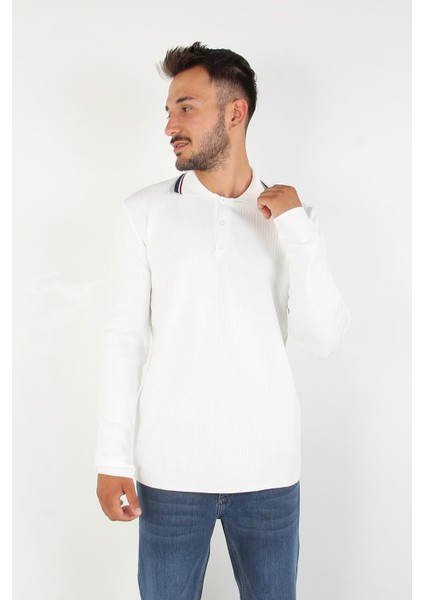 3001 Ince Çizgili Yakası Çizgili Kazak indirimleri