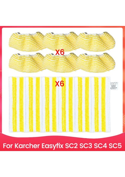Easyfix Sc2 Sc3 Sc4 Sc5 El Süpürgesi Parçaları Mikrofiber Ped Için Buharlı Paspas Bezi Kılıfı (Yurt Dışından)