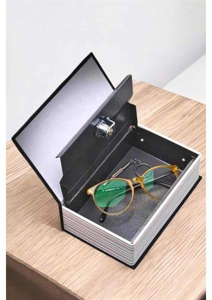 Techmrt Büyük Boy Anahtarlı Kitap Görünümlü Gizli Kasa Çelik Kasa Altın Kasası indirimleri