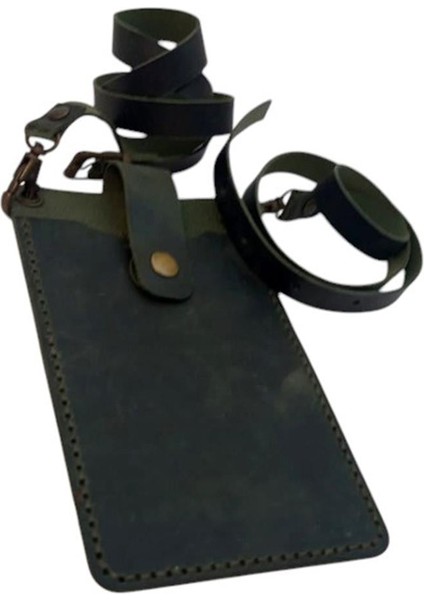 El Yapımı Hakiki Crazy Deri Telefonluk Yeşil modelleri