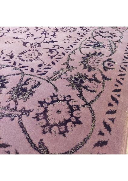 Agkhome Agkhome Modern Floral Özel Tezgah Dokuma Lavanta Halı 157X230 cm fırsatları