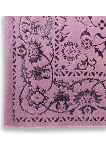 Agkhome Agkhome Modern Floral Özel Tezgah Dokuma Lavanta Halı 157X230 cm indirimleri