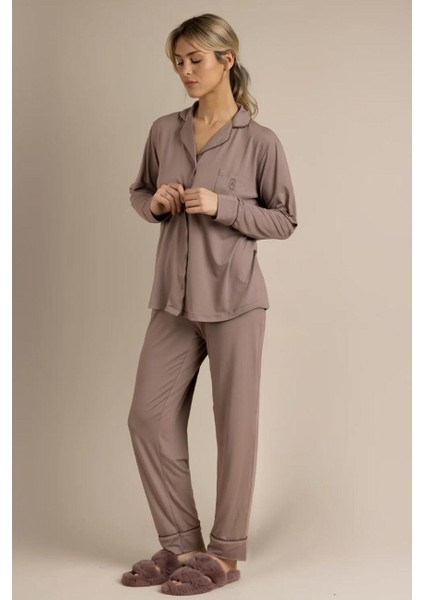 62617 Vizon Rengi Pijama Takımı