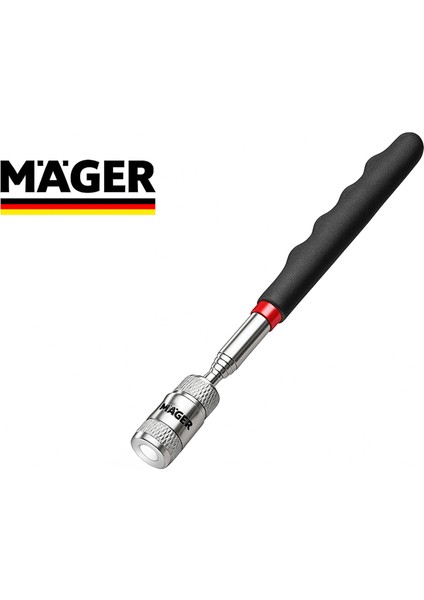 LED Işıklı Teleskopik Uzayabilen Manyetik Çelik Mıknatıslı Metal Toplama Çubuğu (19–82 Cm)
