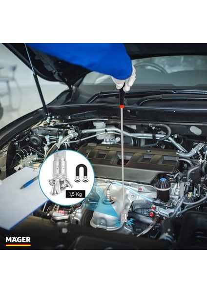 LED Işıklı Teleskopik Uzayabilen Manyetik Çelik Mıknatıslı Metal Toplama Çubuğu (19–82 Cm) fırsatları