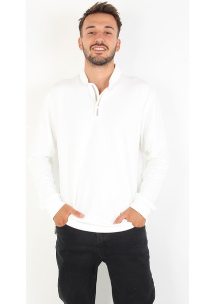 4447 Osho Çizgi Desen A.yaka Uzun Kol