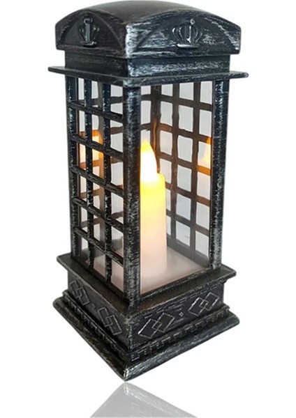 Londın Telefon Kulübesi Tasarımlı Dekoratif Ledli Işık Antrasit