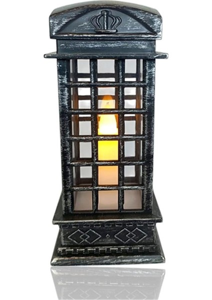 Londın Telefon Kulübesi Tasarımlı Dekoratif Ledli Işık Antrasit modelleri