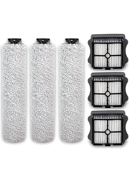 Floor One S3 Ifloor 3 Kablosuz Islak Kuru Süpürge Için Yedek Silindir Fırça ve Filtre Seti (Yurt Dışından)