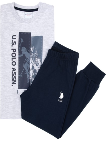 Erkek Çocuk Gri Melanj Pijama Takım 50318566-VR086