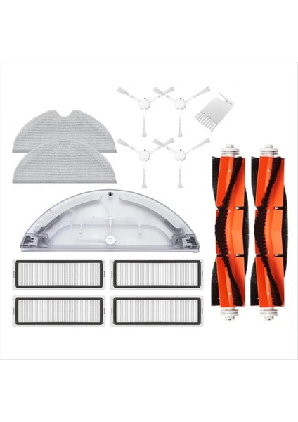 1c Yan Ana Fırça Su Deposu Paspas Bezi Hepa Filtre Parça Kiti Robot Süpürge Aksesuarları (Yurt Dışından)