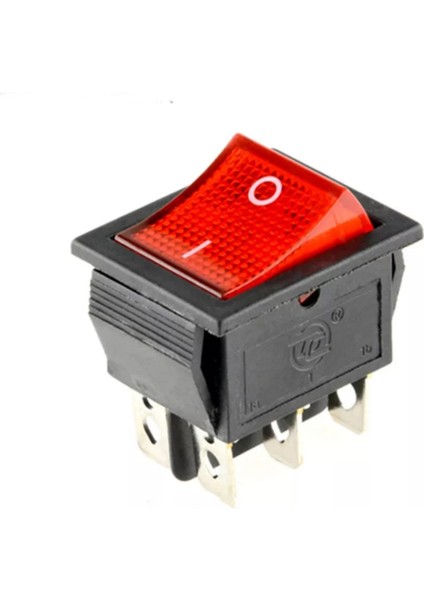MR-104A Geniş Kırmızı Işıklı Anahtar On-Off 6p