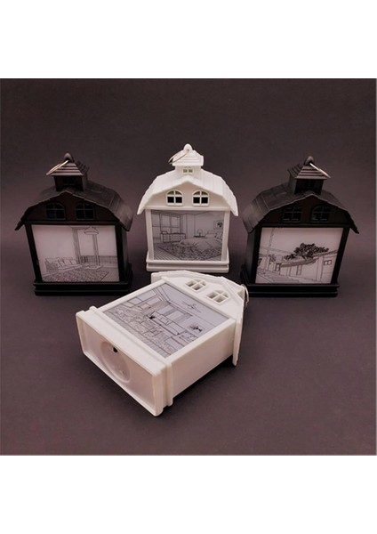 Oda Manzaralı Dekoratif Işıklı LED Gece Lambası Beyaz fırsatları