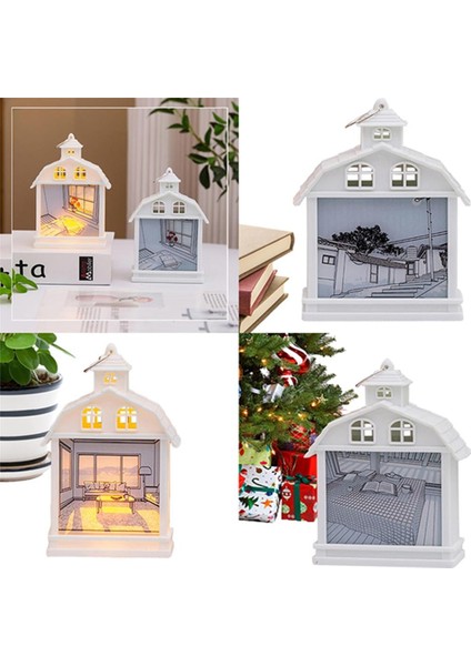 Oda Manzaralı Dekoratif Işıklı LED Gece Lambası Beyaz indirimleri