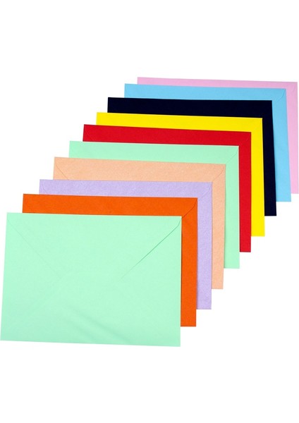 10 Renk Mektup Zarfı Renkli 13X18 cm -20 Adet fırsatları
