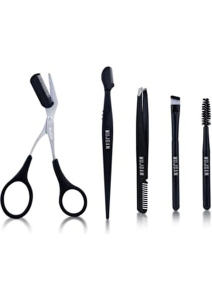 Kaş ve Kirpik Bakım Seti 5 Parça Siyah Renk Pratik Kullanım İçin Tasarlandı