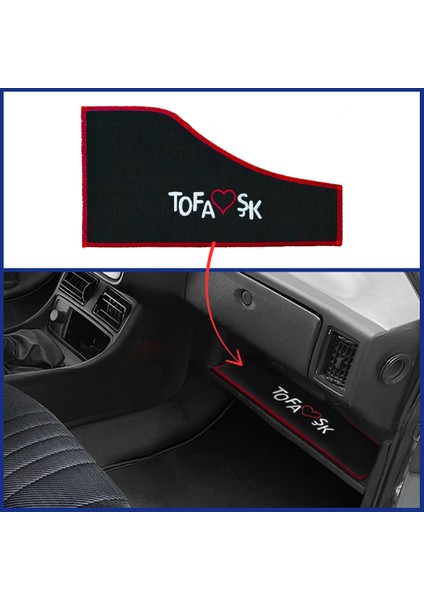 Tofaş Şahin Doğan Kartal Torpido Alt Sehpa Koruma Halısı Örtüsü | Tofaş Torpido Alt Kaplama Halısı