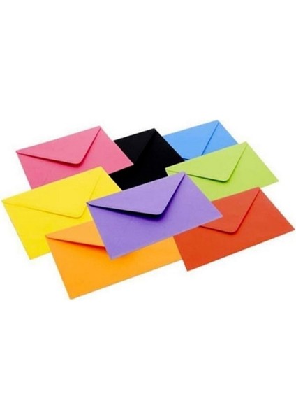 10 Renk Mektup Zarfı Renkli 13X18 cm -10 Adet