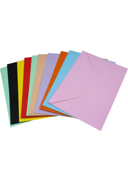 10 Renk Mektup Zarfı Renkli 13X18 cm -10 Adet fiyatları