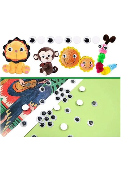 8 mm Siyah Beyaz Oynar Göz -100 Adet fırsatları