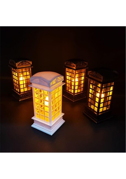 Londın Telefon Kulübesi Tasarımlı Dekoratif Ledli Işık Beyaz modelleri