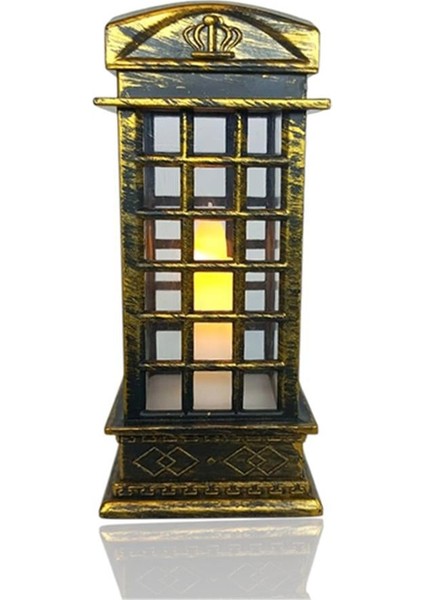 Londın Telefon Kulübesi Tasarımlı Dekoratif Ledli Işık Bronz modelleri