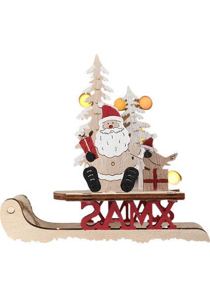 Noel Kızağı Geyiği Ahşap Tasarım Noel Dekorasyonu (Yurt Dışından)