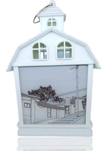 Sokak Manzaralı Dekoratif Işıklı LED Gece Lambası Beyaz fiyatları