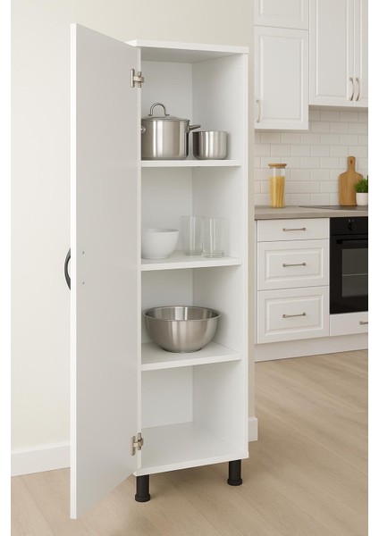 RoVa Çok Amaçlı Dolap Mutfak-Banyo 170cm – Beyaz Minimal Tasarım fiyatları