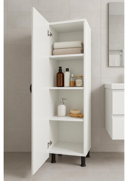 RoVa Çok Amaçlı Dolap Mutfak-Banyo 170cm – Beyaz Minimal Tasarım modelleri