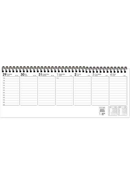 Keskin 2026-AJ-65 12*33,5 Spr.haftalık Masa Ajandası-Çiçek fiyatları