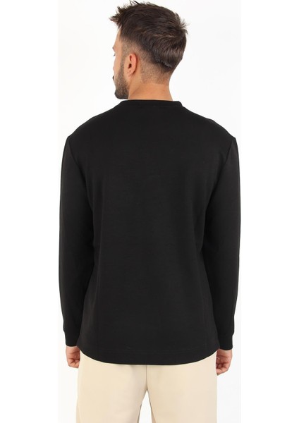 4420 Osho Sol Göğsü Desenli O Yaka Uzun Kol modelleri