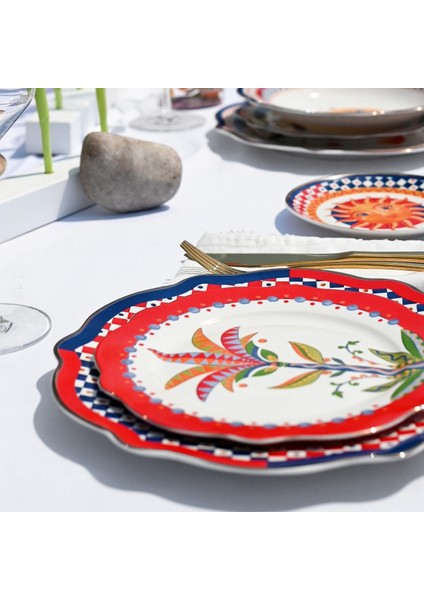 Dolce Vita Ciao Palmiye Ağacı Desenli Tatlı Tabağı 21 cm fiyatları