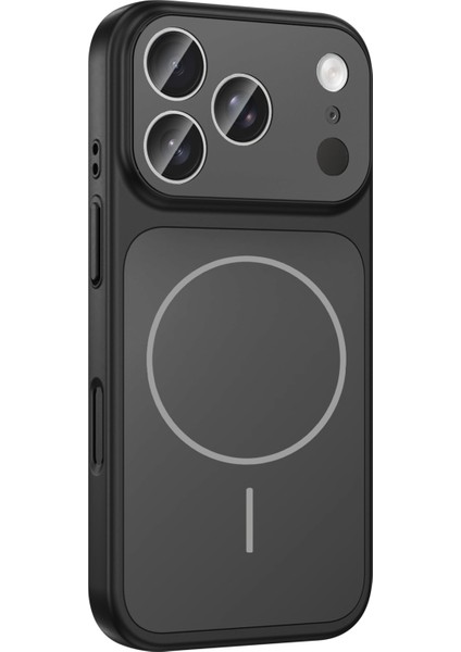 iPhone 17 Pro Kılıf Ata M-Safe Şarj Özellikli Kamera Korumalı Formen Kapak - Gri