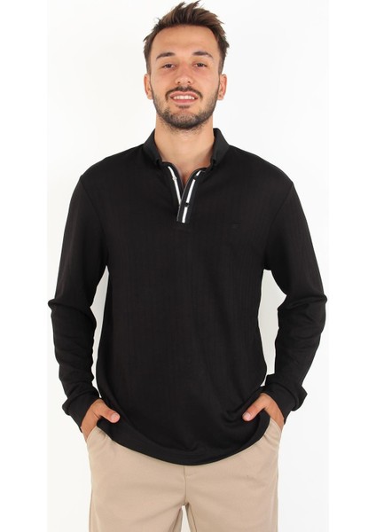 4447 Osho Çizgi Desen A.yaka Uzun Kol