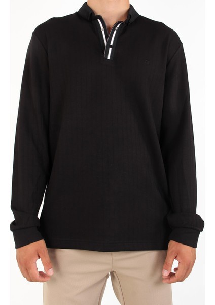 4447 Osho Çizgi Desen A.yaka Uzun Kol