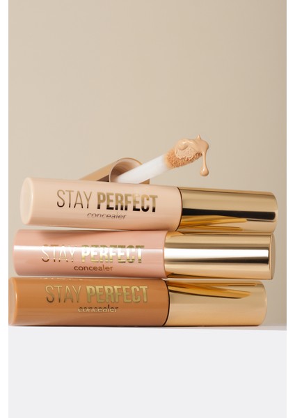 Stay Perfect Yüksek Pigmentli & Yarı Mat Bitişli Likit Kapatıcı (007 Light Beige) 8682536085564