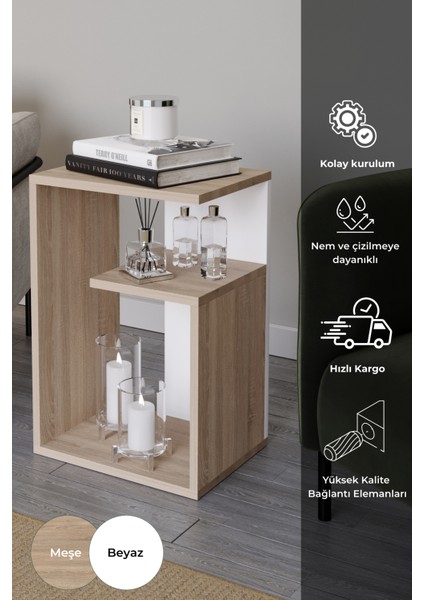 Simav Yan Sehpa Servis Sehpası Zigon Sehpa Koltuk Sehpası