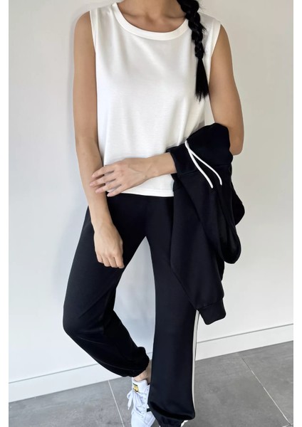 Kadın Alt Eşofman Likralı Atlet Sweat Üçlü Eşofman Takımı P-00018929 modelleri