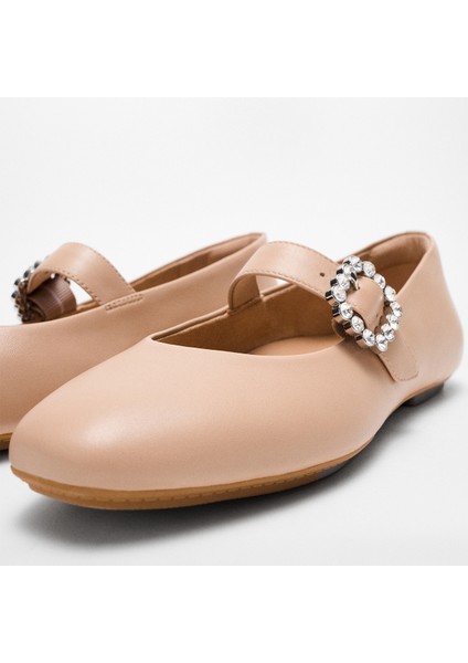 Kadın Babet E3J-B41/001 Fitflop Delıcato Crystal-Buckle Leather Mary Janes indirimleri