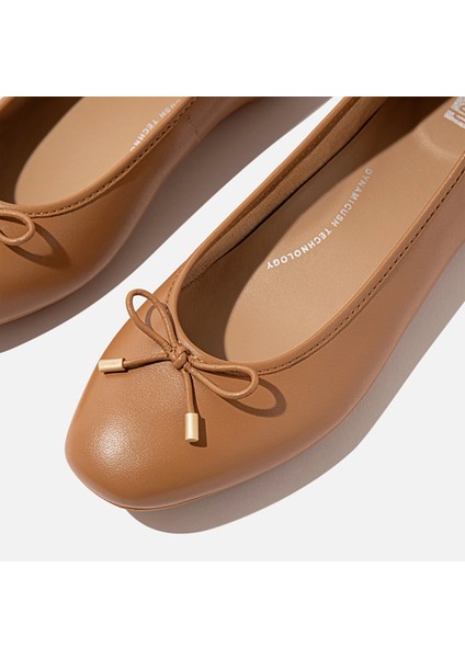 Kadın Babet HX8-288/A69/B41 Fitflop Delıcato Bow Soft Leather Ballet Flats modelleri