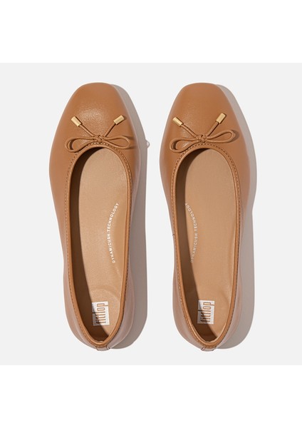 Kadın Babet HX8-288/A69/B41 Fitflop Delıcato Bow Soft Leather Ballet Flats fırsatları