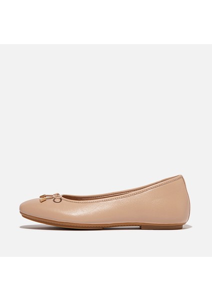 Kadın Babet HX8-288/A69/B41 Fitflop Delıcato Bow Soft Leather Ballet Flats
