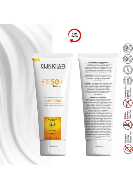 50+Spf Koruyucu Güneş Kremi 50 mL ( Yeni nesil filtre ve Mavi ışık korumalı)