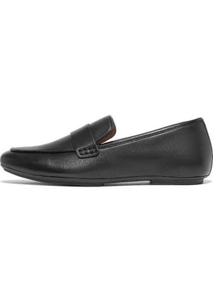 Kadın Oxford ( Klasik) HX9-001 Fitflop Delıcato Soft Leather Loafers Black