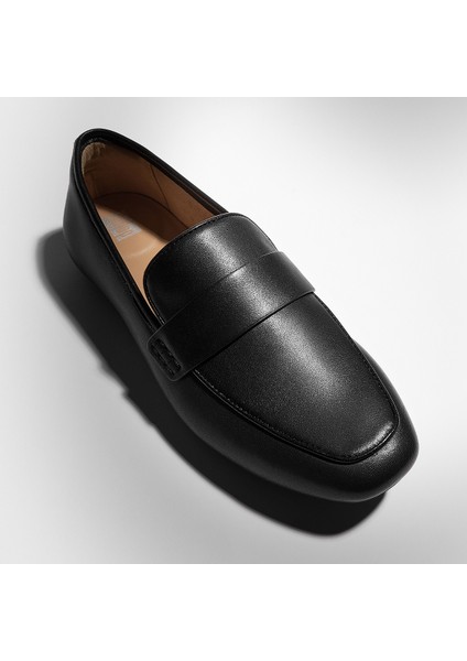 Kadın Oxford ( Klasik) HX9-001 Fitflop Delıcato Soft Leather Loafers Black fırsatları