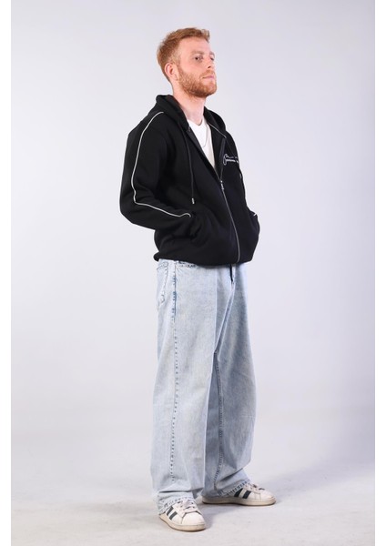 8625 Overdose Nakışlı Fermuarlı Kapşonlu Sweat fırsatları