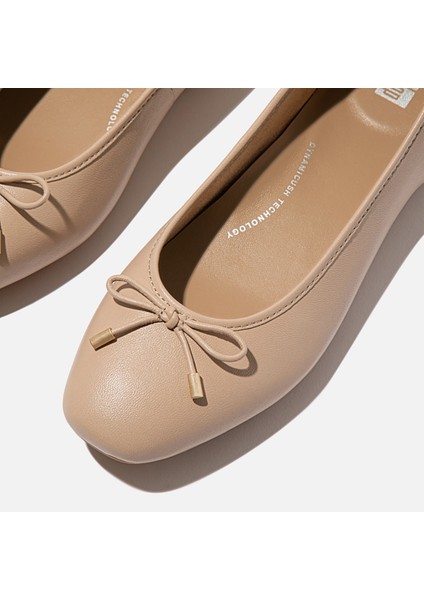 Kadın Babet HX8-288/A69/B41 Fitflop Delıcato Bow Soft Leather Ballet Flats modelleri